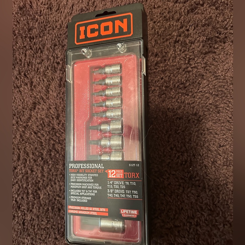 ICON 1/4 in., 3/8 in. Drive Professional TORX Bit Socket Set, 12-Piece